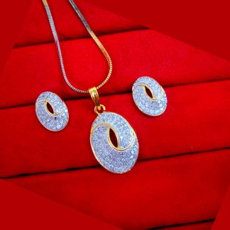 Daphne Fascination Premium Quality Zircon Pendant With Earrings Gift for Mother PN62