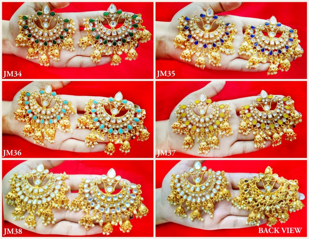 Daphne Gold plated Ethnic Traditional Handmade Pearls Jhumki For Women