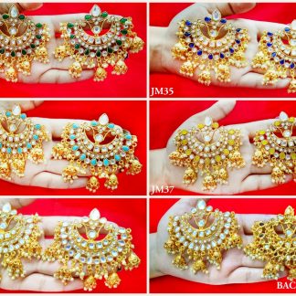 Daphne Gold plated Ethnic Traditional Handmade Pearls Jhumki For Women