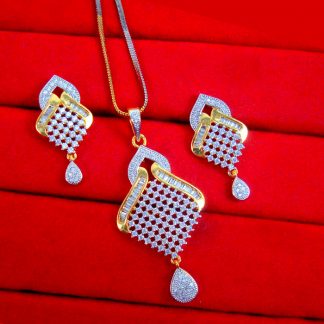 Daphne Handcrafted Premium Zicon Party Wear Pendant Set for Women PN64