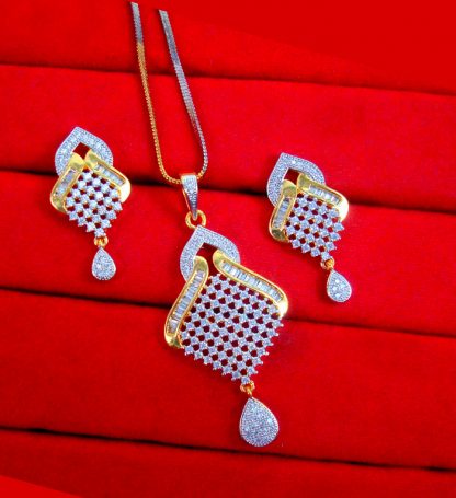 Daphne Handcrafted Premium Zicon Party Wear Pendant Set for Women PN64