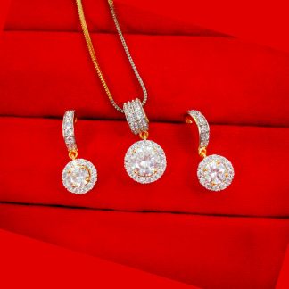 Daphne Premium Quality Round Zircon Pendant Earrings Gift for Wife PN61