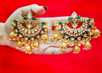 JM34 Daphne Gold plated Ethnic Traditional Handmade Pearls Jhumki For Women