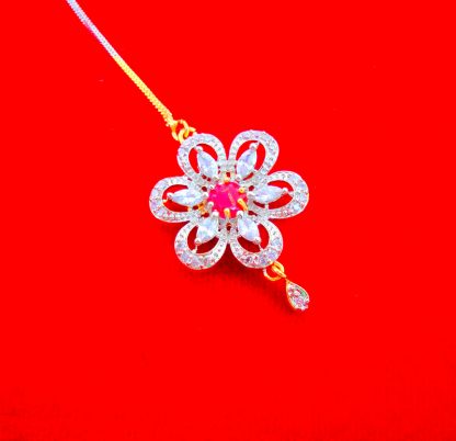 MAG88 Daphne Bold and Beautiful Zircon Studded Maang Tikka For Women