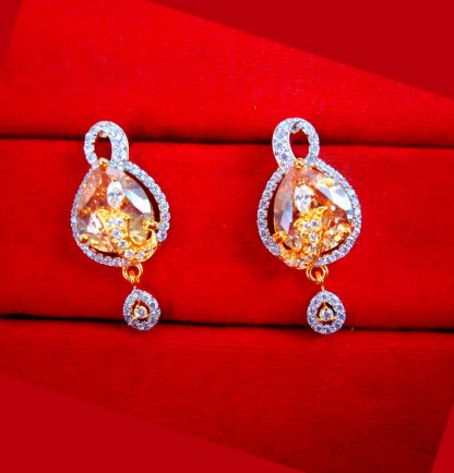 PN50 Daphne Premium Zircon Studded Gold Plated Earrings Gift For Mom