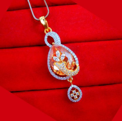 PN50 Daphne Premium Zircon Studded Gold Plated Pendant Gift For Mom