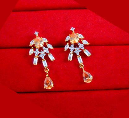 PN52 Daphne Premium Zircon Flora Gold Plated Earrings Gift For Mom