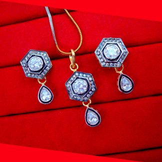 PN69 Daphne Premium Zircon Antique Party Wear Pendant Earrings for Women