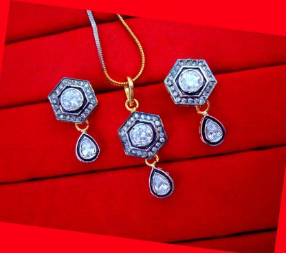 PN69 Daphne Premium Zircon Antique Party Wear Pendant Earrings for Women