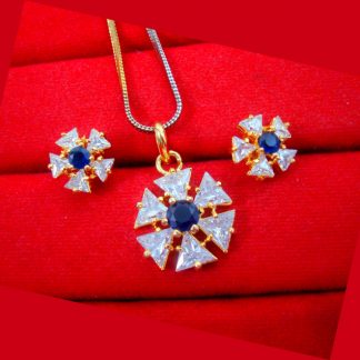 PN70 Flower Zircon Studded Pendant Earrings Gift For Mom