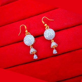 ZE92, Daphne Designer Zircon Sleek Hanging Earrings Gift For Women