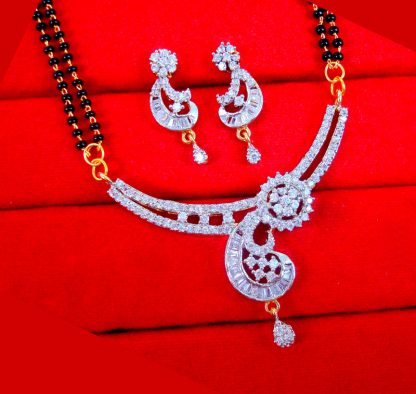 ZM13 Daphne Indian Fashion Zircon Ruby Mangalsutra Set Gift For Wife