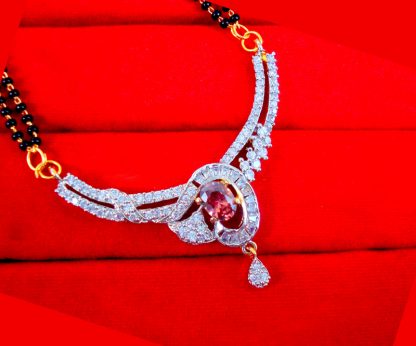 ZM17 Daphne Indian Fashion Zircon Ruby Mangalsutra Set Gift For Wife-1