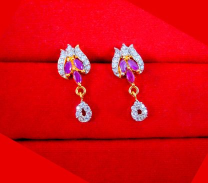 ZM18 Daphne Indian Fashion Zircon Ruby Earrings Set Gift For Wife