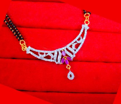 ZM18 Daphne Indian Bolywood Zircon Mangalsutra Set Gift For Wife-1