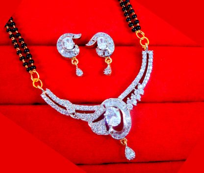 ZM20 Daphne Indian Bollywood Zircon Mangalsutra Set Gift For Wife