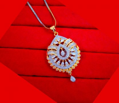 ZR57 Daphne Zircon Studded Gold Plated Pendant Gift For Mom