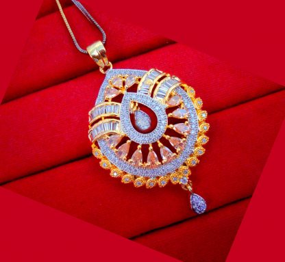 ZR59 Daphne Zircon Studded Gold Plated Pendant Gift For Mom