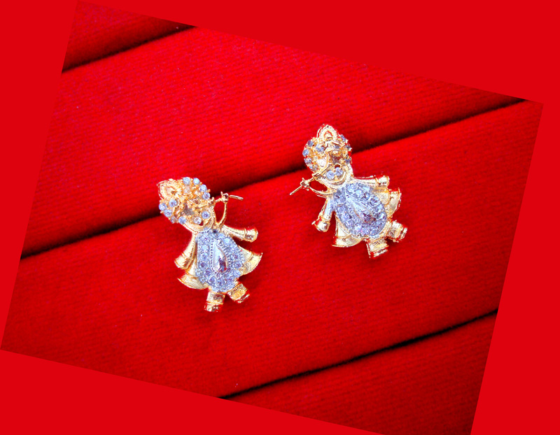 ZR67 Daphne Zircon Krishna Earrings For Gift