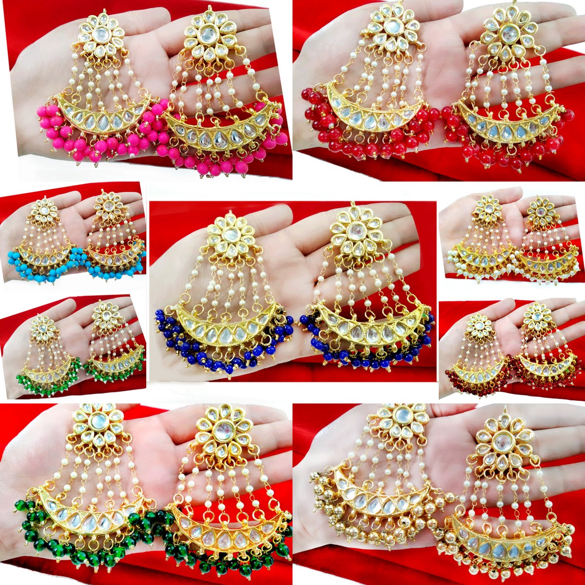 Buy Attractive Multi Stone Flower Design Party Wear Earrings for Women-sgquangbinhtourist.com.vn
