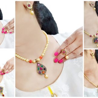 Daphne Handmade Stone Studded Ethnic Necklace For Women