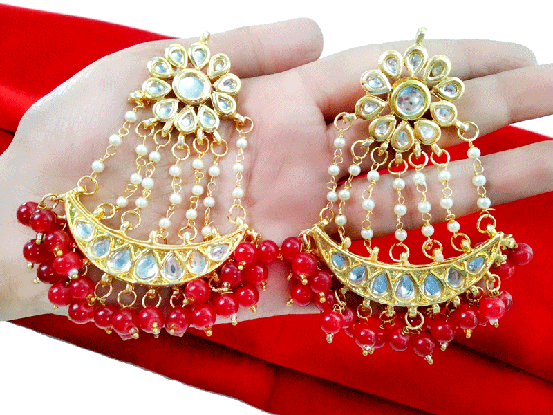 Discover more than 98 red heavy earrings latest