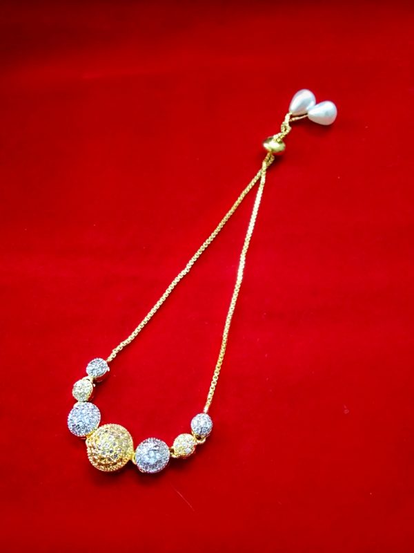 BR71 Daphne Sleek Circle Zircon Gold Silver Plated Bracelet Gift For Women