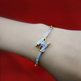 BR72 Daphne Sleek Zircon Gold Silver Plated Bracelet Gift For Sister