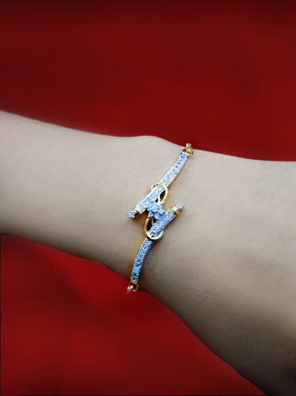 BR72 Daphne Sleek Zircon Gold Silver Plated Bracelet Gift For Sister