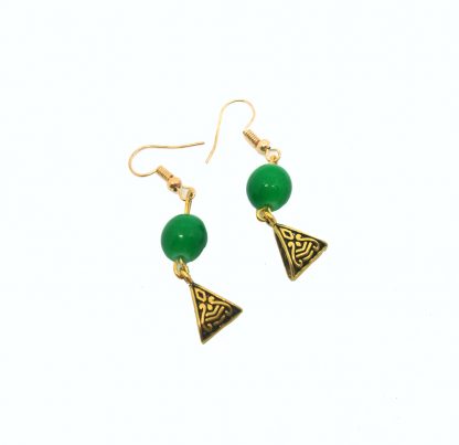 HC50 Daphne Dazzling Gold Plated Oxidized Polish Metal Earrings For Women