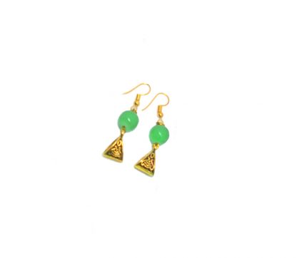 HC60 Daphne Dazzling Gold Plated Oxidized Polish Metal Earrings For Women