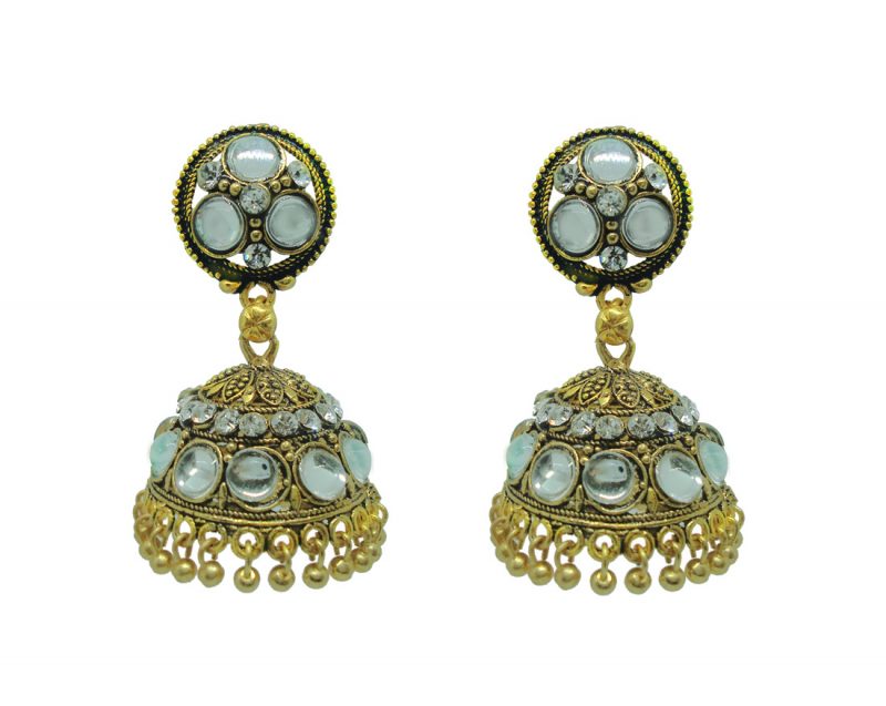 22k Gold Earrings Jhumka Jewelry, Handmade Vintage Pure Indian Style  Handmade Dangle Jhumki Earrings Chandelier, Wedding Earrings - Etsy