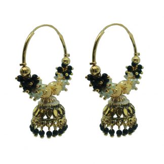 JM68 Daphne Trending Black Chandbali Earrings Jhumka Party Wedding Events For Women