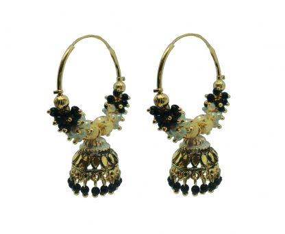 JM68 Daphne Trending Black Chandbali Earrings Jhumka Party Wedding Events For Women