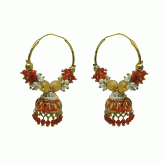 JM69 Daphne Trending Pink Chandbali Earrings Jhumka Party Wedding Events For Women