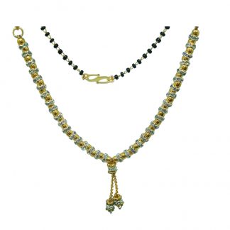 MN11 Daphne Stylish Zircon Necklace Mangalsutra For Women
