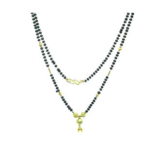 MN20 Daphne Handmade Golden Black beads Mangalsutra Chain for Women
