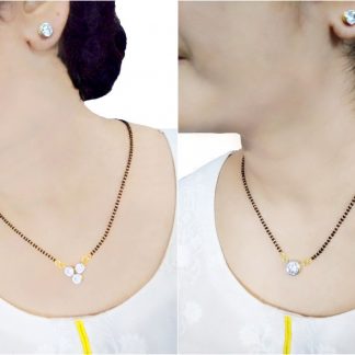 ZM234 Daphne Tiny Fascinating Round Shaped Zircon Mangalsutra for Women