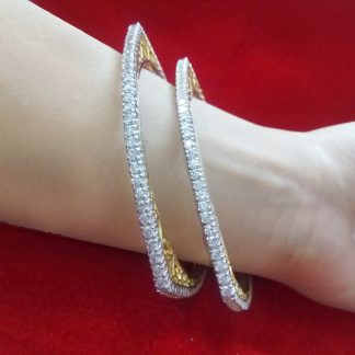 B34 Daphne Indian Bridal Sleek Zircon Studded Designer Bangle for Women