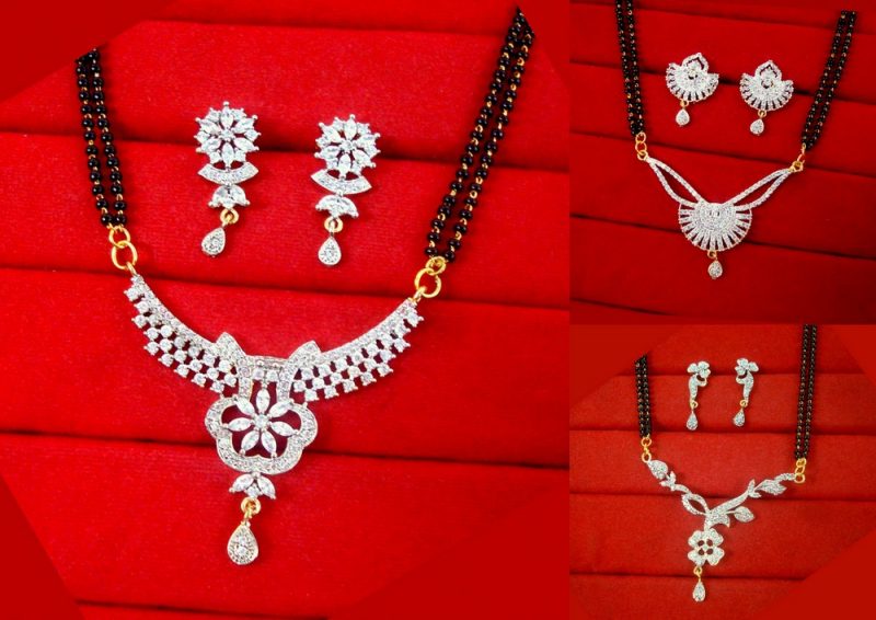 HC70980 Daphne Handmade Flora Mangalsutra Set For KarvaChauth Special