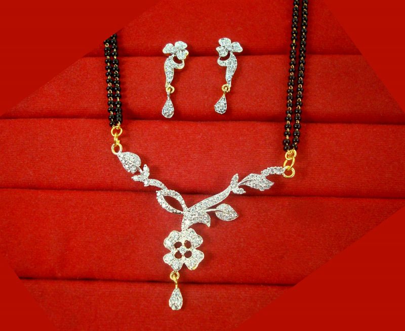 HC79 Daphne Handmade Flora Leaf Mangalsutra Set For KarvaChauth Special