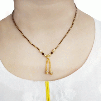 MN24 Daphne Fancy Beautiful Black and Golden Mangalsutra For Diwali Celebration