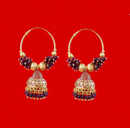 BA51D Daphne Trending Brown Golden Colorful Jhumka Bali Party Wedding Wear