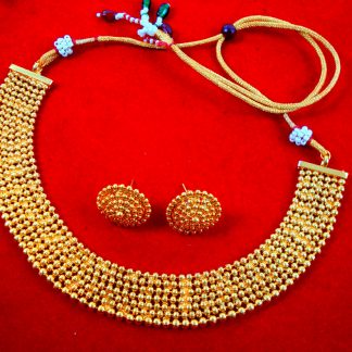 NA67 Daphne Round Rajasthani Style Beautiful Necklace especially for Wedding