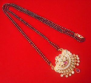 MN38 Daphne Latest Fashionable Golden 24 Inches Long Line Mangalsutra 