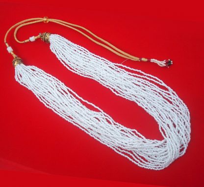 NA82W Daphne White Multi Strand Small Handmade Chain For Woman