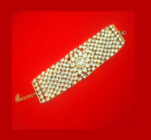 BR93 Daphne Royal Look Bollywood Style Polki Bracelet Party Wear For Woman 