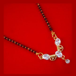 MN42 Daphne Bollywood Inspired Golden Silver Sleek Mangalsutra For Woman