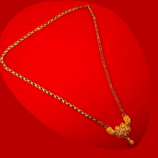 MN46 Daphne Unique Golden Flower Black Bead Necklace For Woman