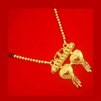 MN63 Daphne Traditional Wear Double Heart Mangalsutra For Woman